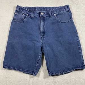 County Seat Denim Shorts Mens 36 Blue Vintage 90s 100% Cotton Relaxed Fit